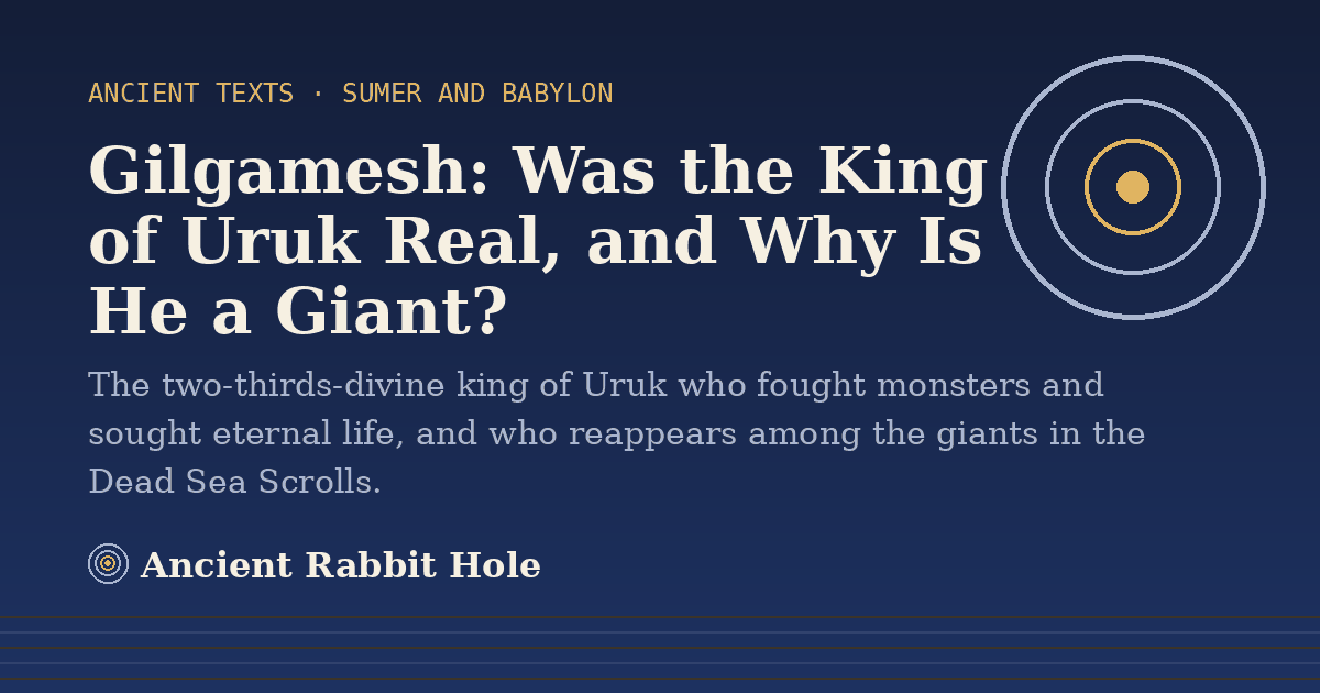 Title card: Gilgamesh, Was the King of Uruk Real, and Why Is He a Giant?, from Credible Theories