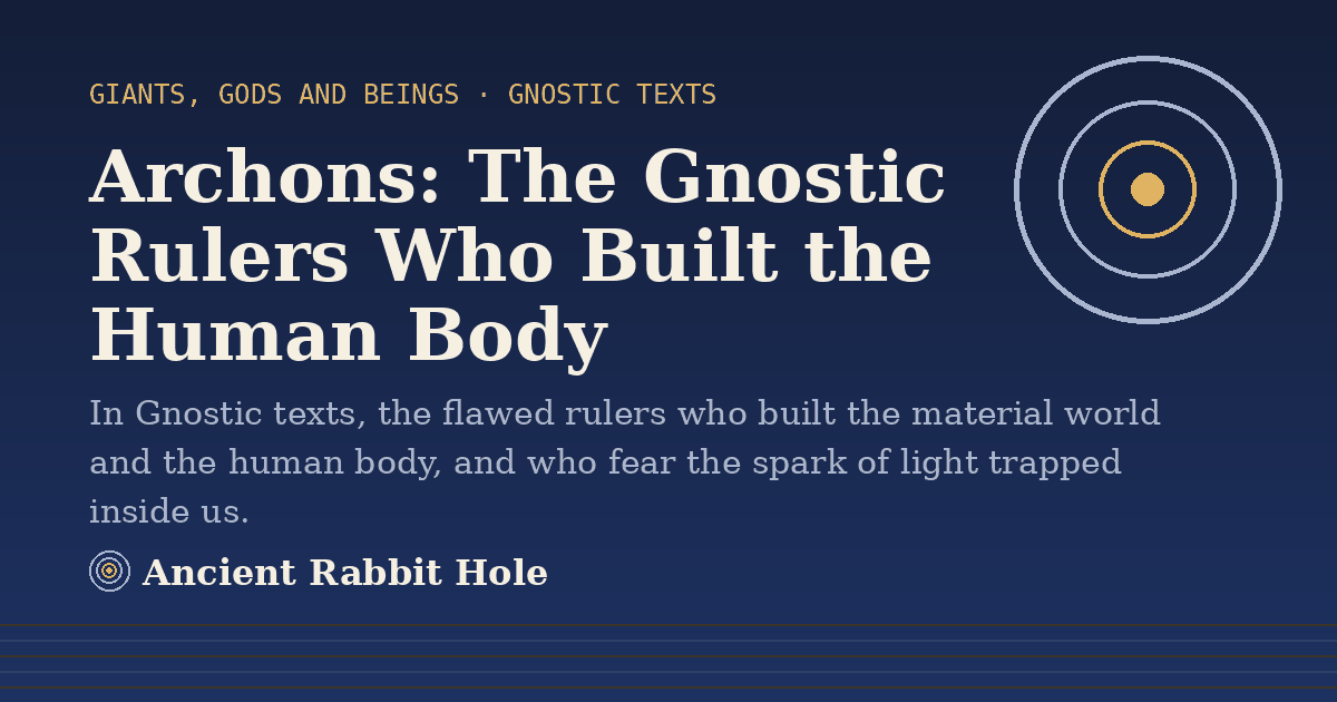 Title card: Archons, The Gnostic Rulers Who Built the Human Body, from Credible Theories