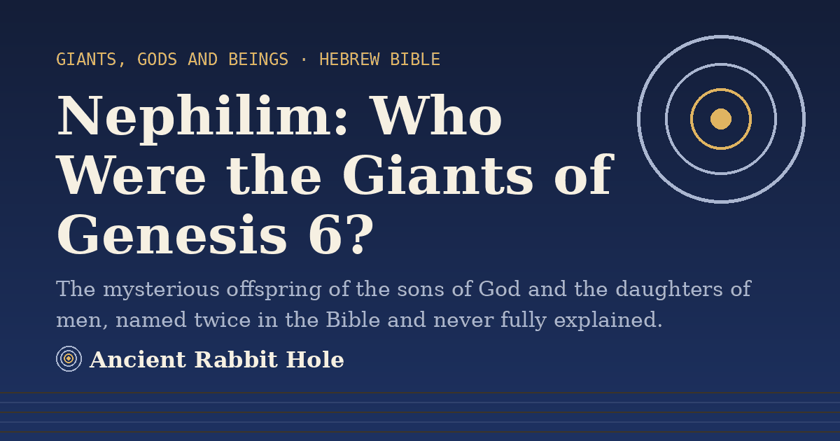 Title card reading "Nephilim: Who Were the Giants of Genesis 6?" from Credible Theories